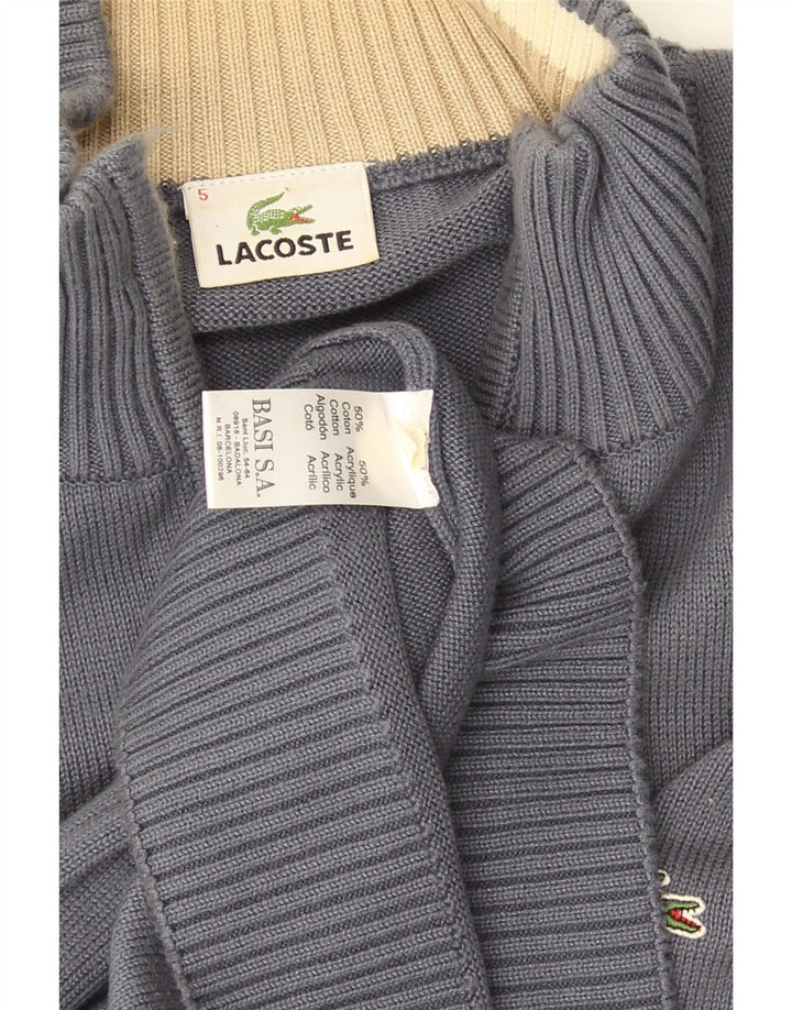 Lacoste muški kardigan pulover veličina 5 veliki sivi pamuk