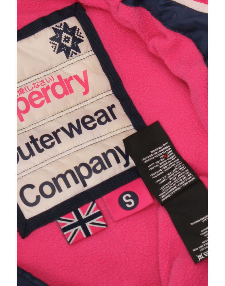 Superdry ženska podstavljena jakna s kapuljačom UK 10 Mala tamnoplava poliester