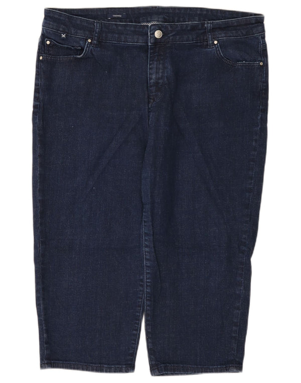 Crew Clothing Ženske kratke traperice UK 18 XL W38 L19 tamnoplavi pamuk