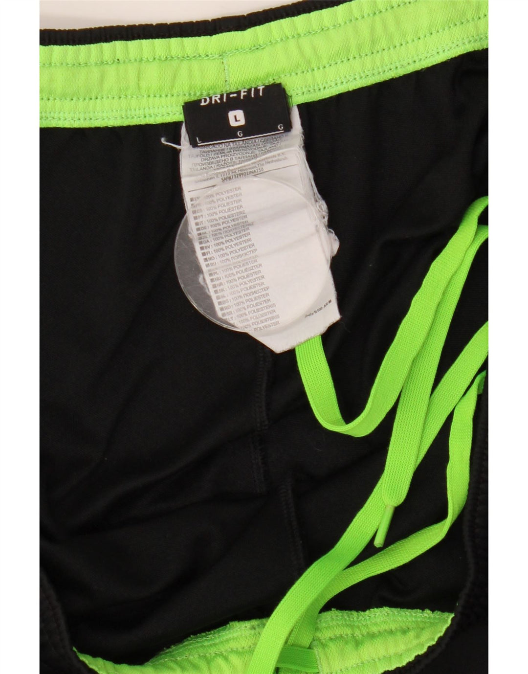 NIKE muške Dri Fit hlače za trenirku, velike crne poliesterske blokove