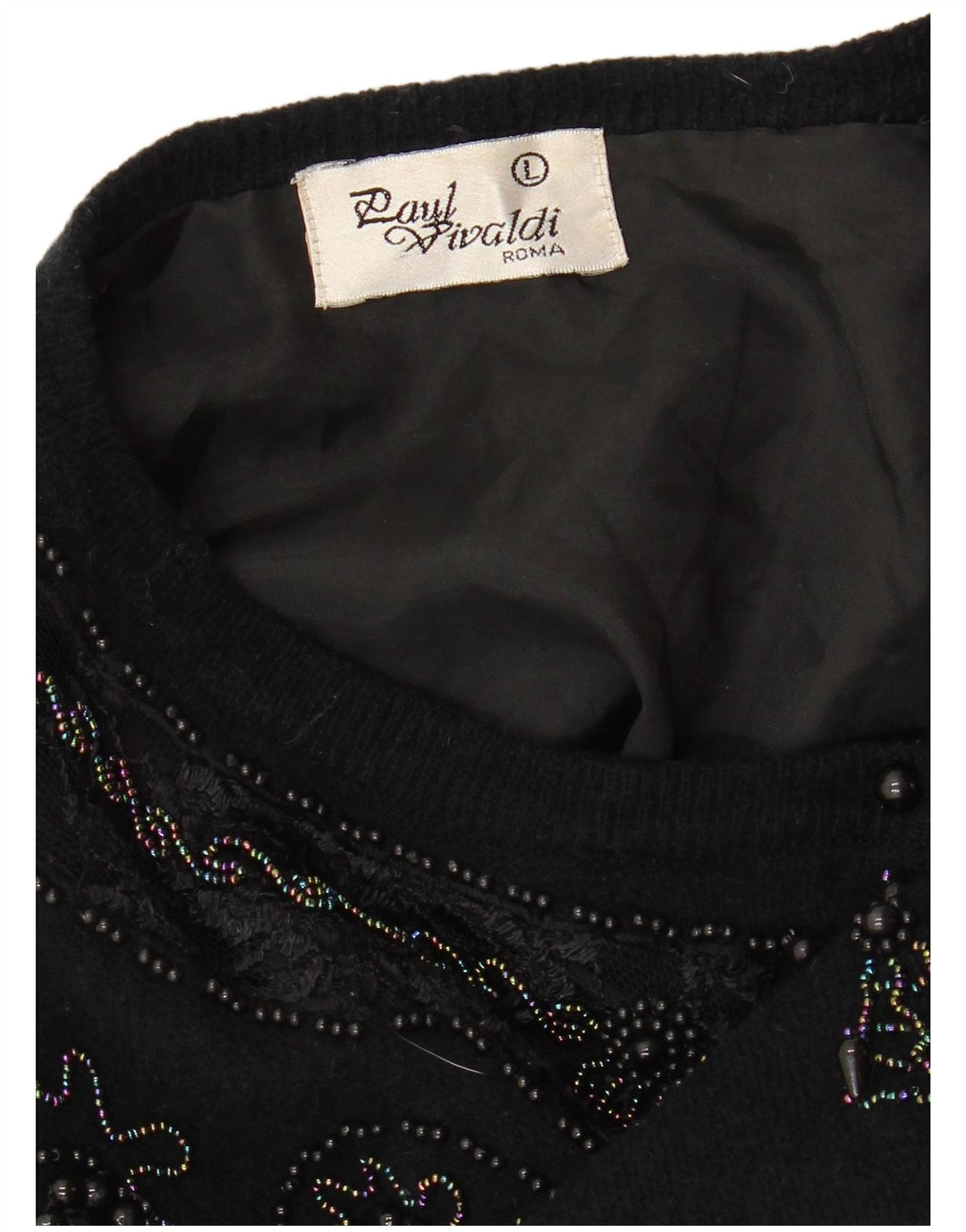 VINTAGE ženski kardigan pulover UK 16 Veliki tamnoplavi paisley