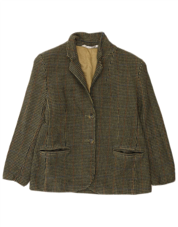 Marks & Spencer Ženska jakna Petite Blazer jakna UK 12 Srednje zelena houndstooth