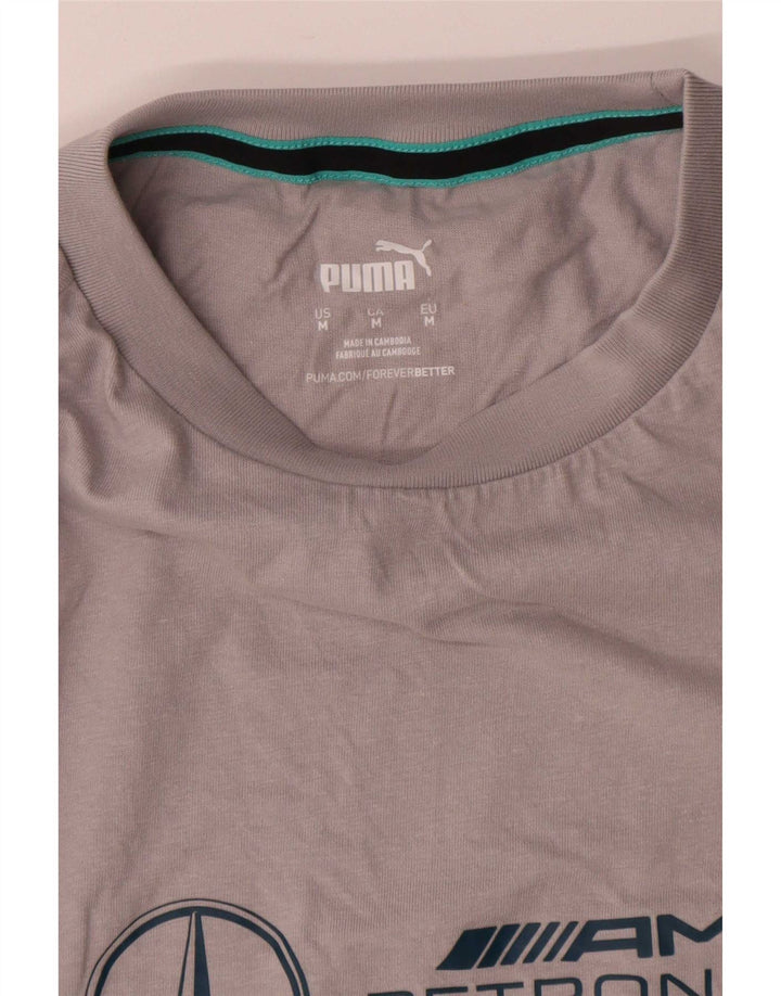 Puma muška majica s grafičkim motivima, srednje sivi pamuk
