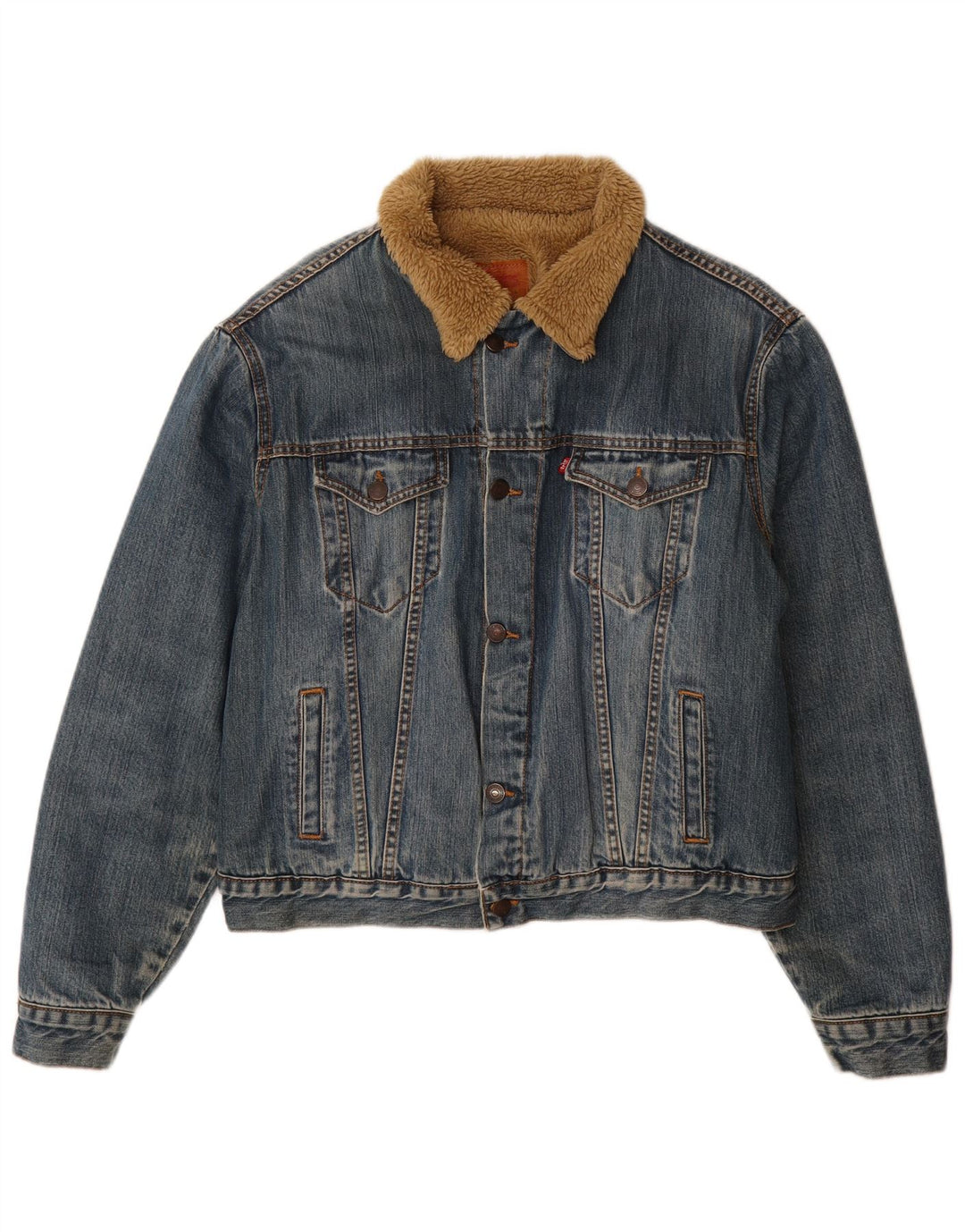 Levi's Mens 70500 Sherpa traper jakna UK 40 Large Blue