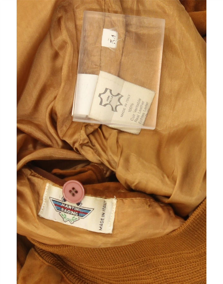 Vintage muška bomber jakna od brušene kože IT 54 2XL smeđa koža