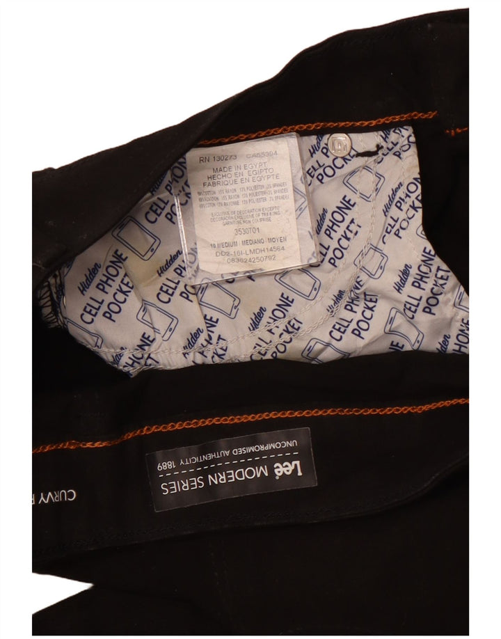 LEE ženske moderne serije Bootcut ležerne hlače US 10 Large W30 L31 crne