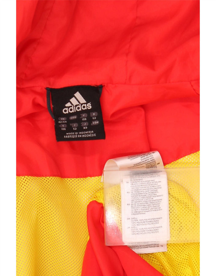 Adidas muška kišna jakna s kapuljačom UK 42/44 veliki crveni poliester u boji