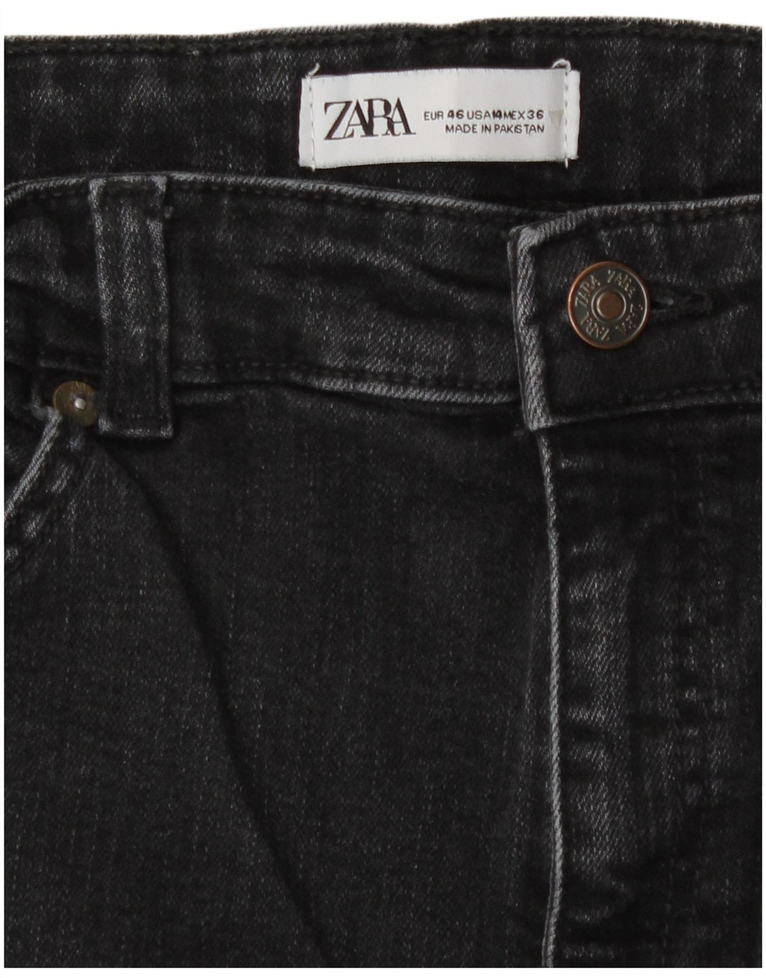 Zara ženske uske traperice EU 46 2XL W36 L28 crne