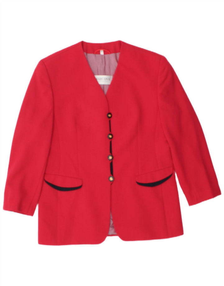 Ženska jakna sako Marcona 3/4 rukava s 4 gumba UK 20 2XL crveni poliester