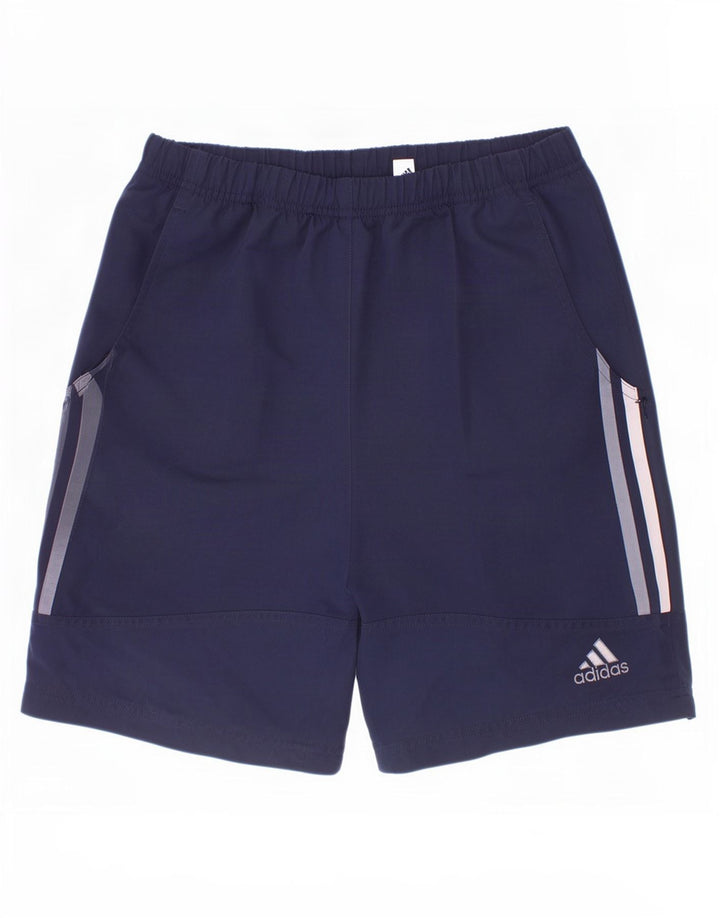 Sportske kratke hlače Adidas za dječake 11-12 godina tamnoplavi poliester