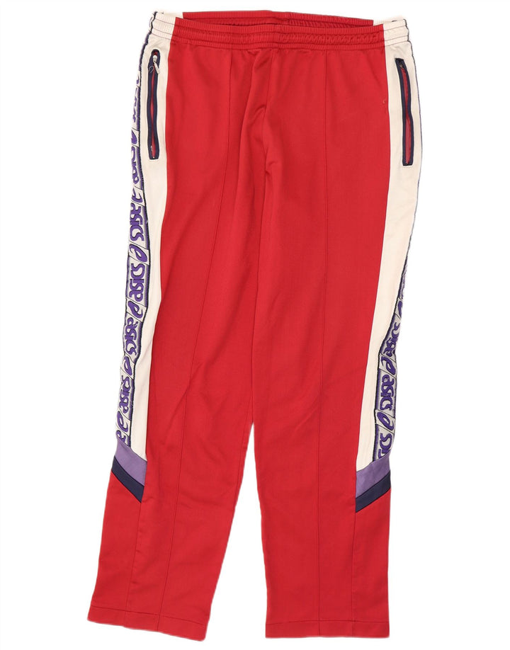 Asics Muške Graphic Trenirke Hlače IT 52 Large Red Colourblock Polyamide