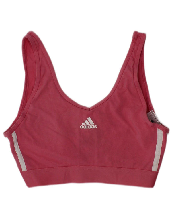 Adidas ženski sportski grudnjak s grafičkim motivima Mali ružičasti pamučni sportski