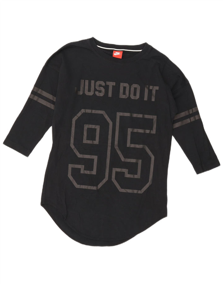 Nike muški gornji dio s 3/4 rukavima, mali, crni pamuk