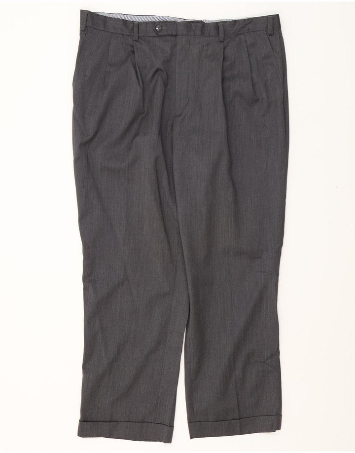 IZOD Muške hlače s štipaljkama W38 L29 Siva vuna