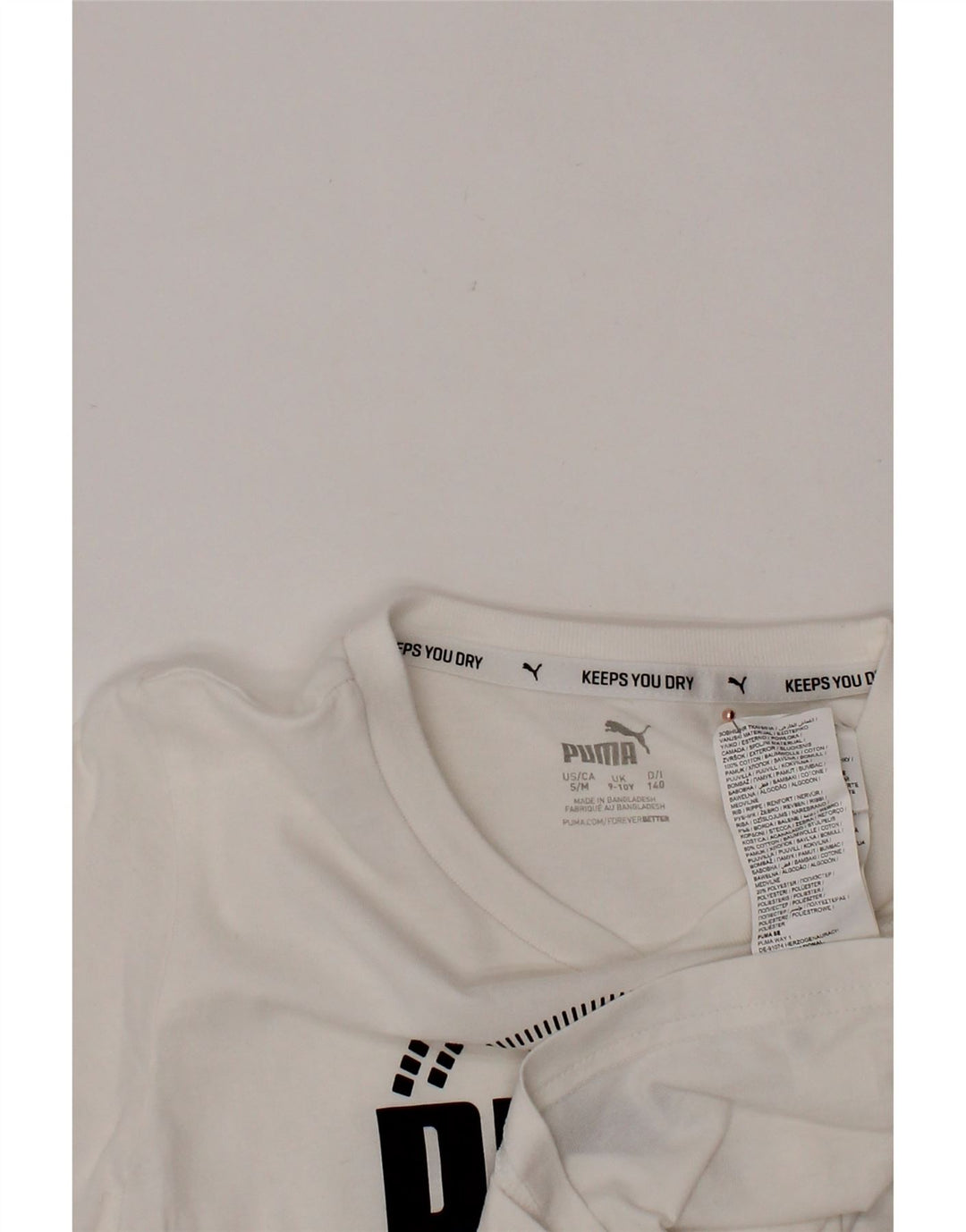 PUMA Majica kratkih rukava s grafičkim motivima PUMA za 9-10 godina, bijeli pamuk