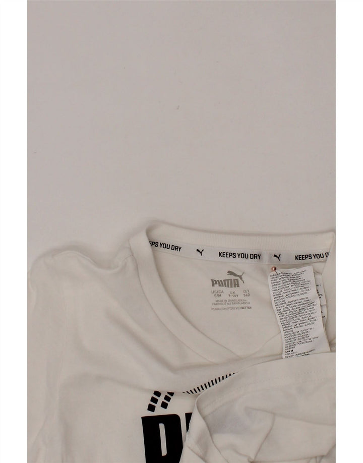 PUMA Majica kratkih rukava s grafičkim motivima PUMA za 9-10 godina, bijeli pamuk