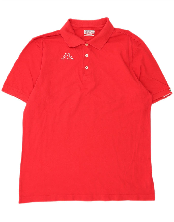 KAPPA Mens Polo Shirt XL Red Cotton Vintage Kappa and Second-Hand Kappa from Messina Hembry 