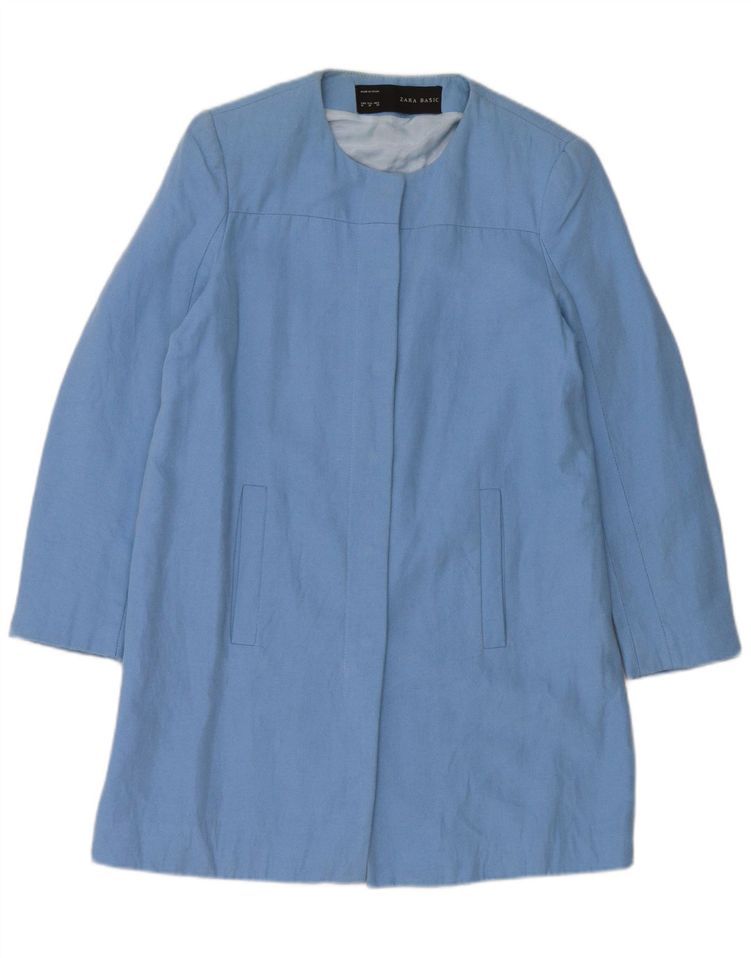 Zara ženski kaput UK 12 srednje plavi pamuk