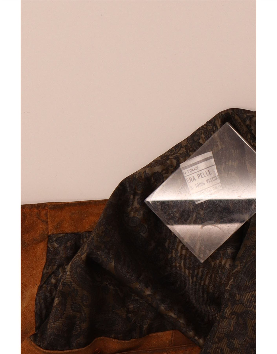 Vintage muški prsluk od antilopa mali smeđi kožni