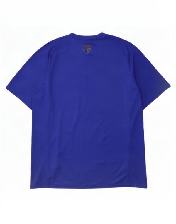 Nike Dri Fit T-Shirt Top XL Blue Colourblock poliester