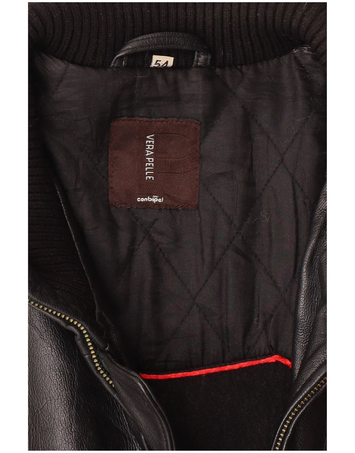 CONBIPEL muška kožna jakna IT 54 XL crna koža