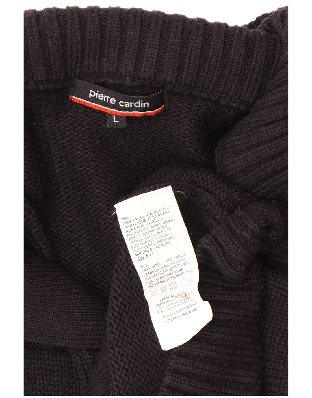 PIERRE CARDIN Muški kardigan pulover Veliki tamnoplavi akril