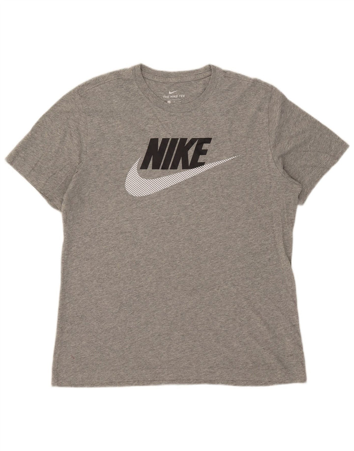 Nike Muška majica kratkih rukava srednje sivi pamuk