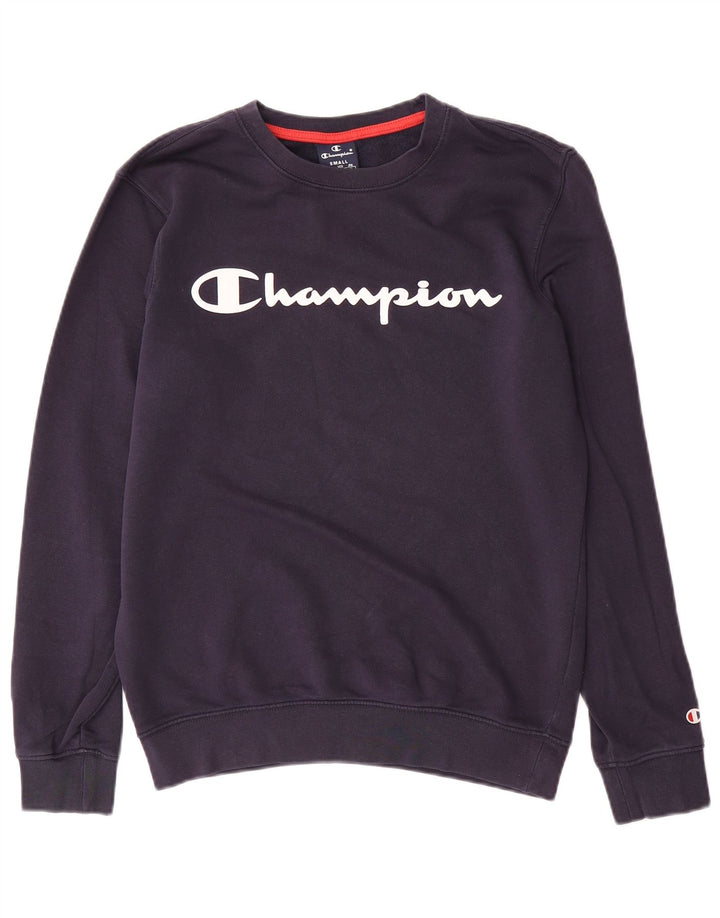 Champion muški džemper s grafičkim motivima Mali tamnoplavi pamuk