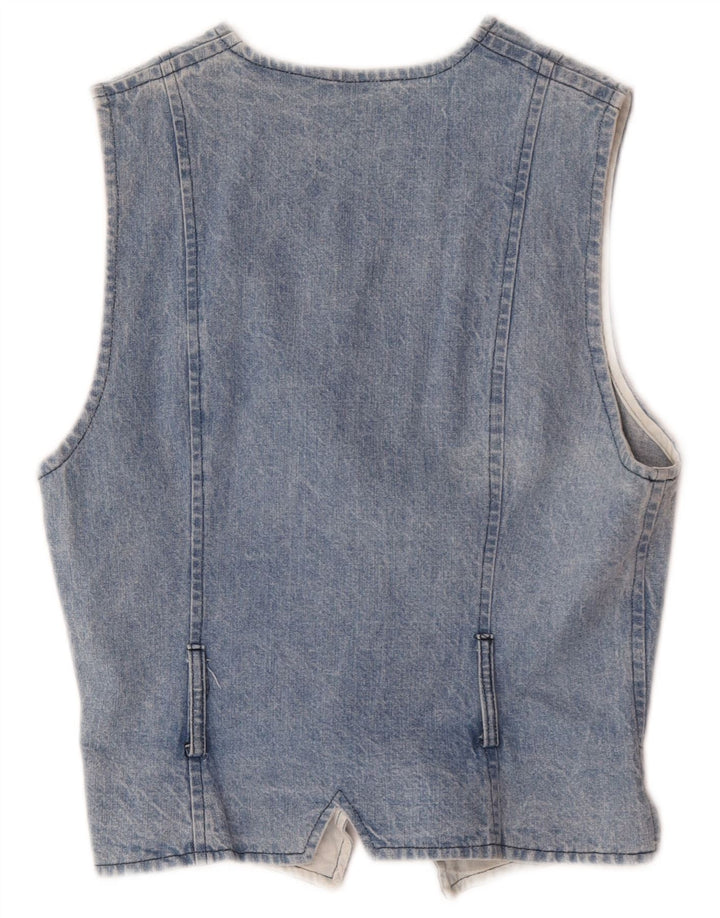 Vintage ženski traper prsluk UK 14 Large Blue