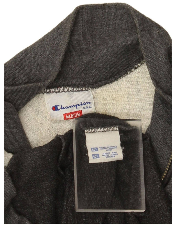 Gornja jakna muške trenirke Champion, srednje siva, pamuk u blokovima boja