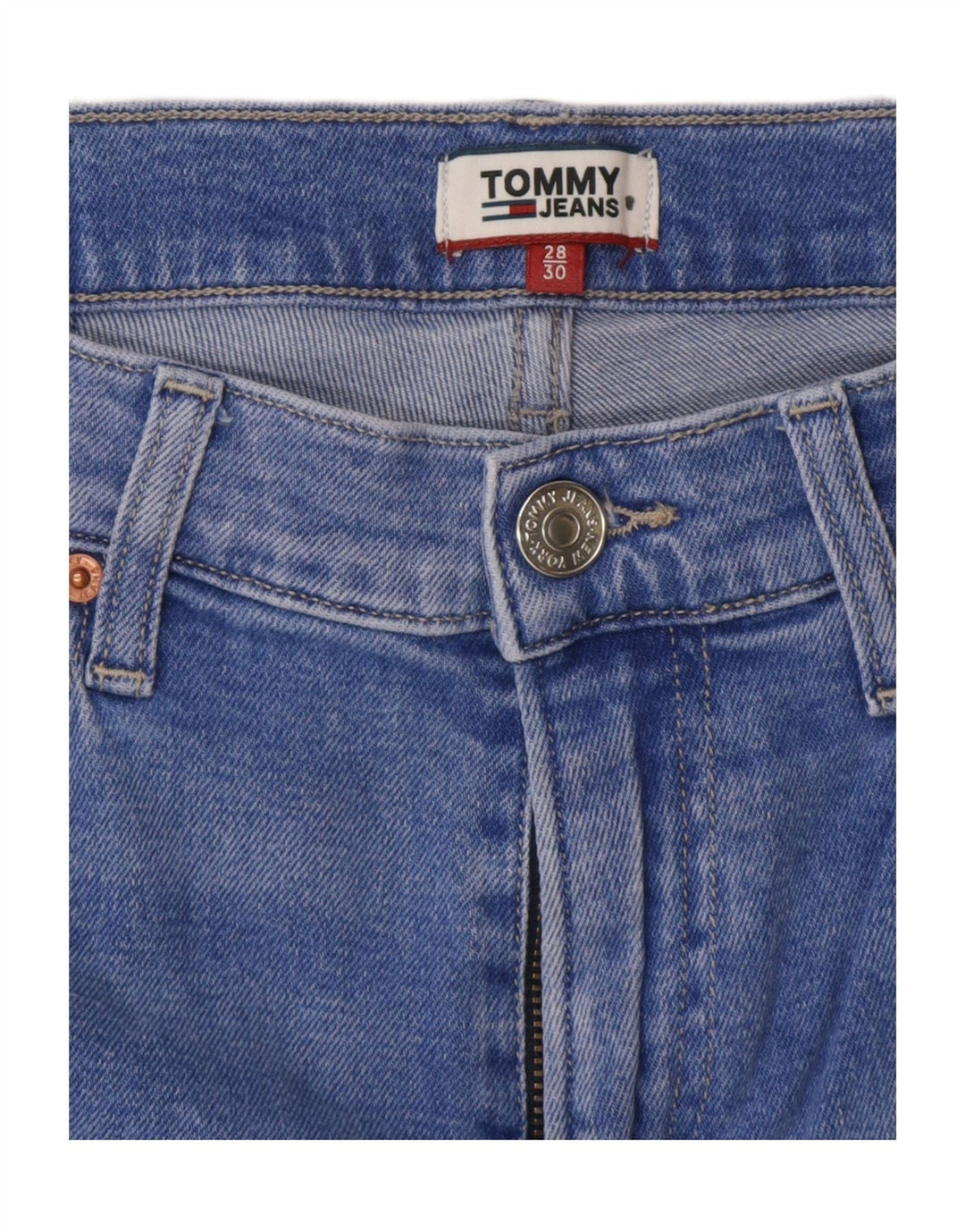 TOMMY HILFIGER Ženske uske traperice W28 L26 Plavi pamuk