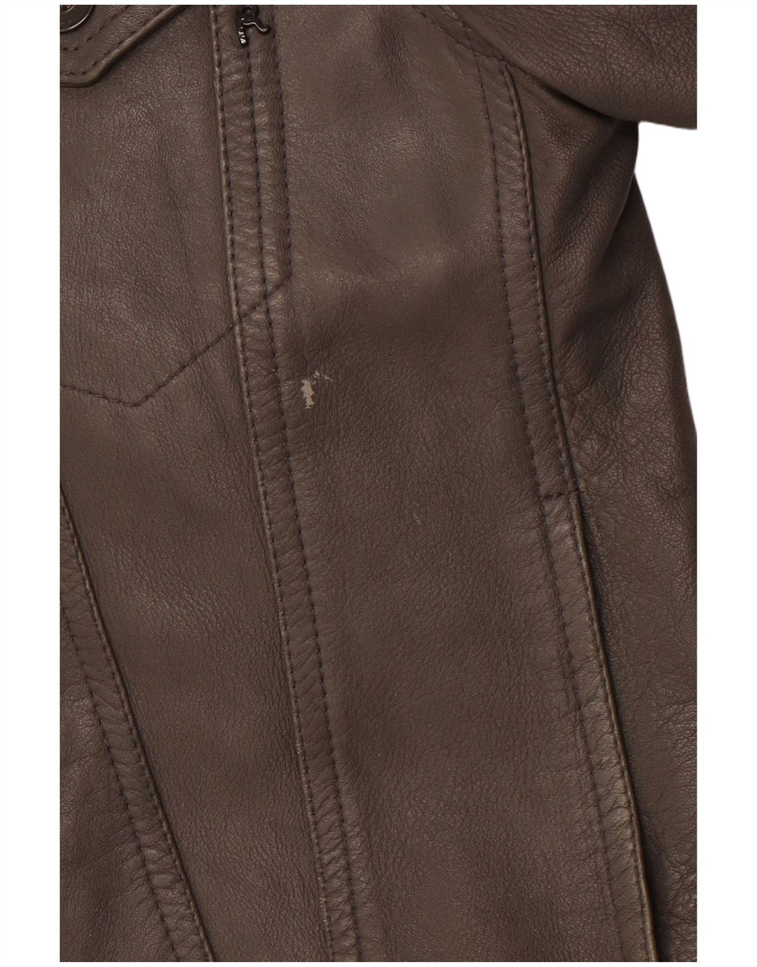 REPLAY Ženska kožna jakna UK 10 Mala siva koža