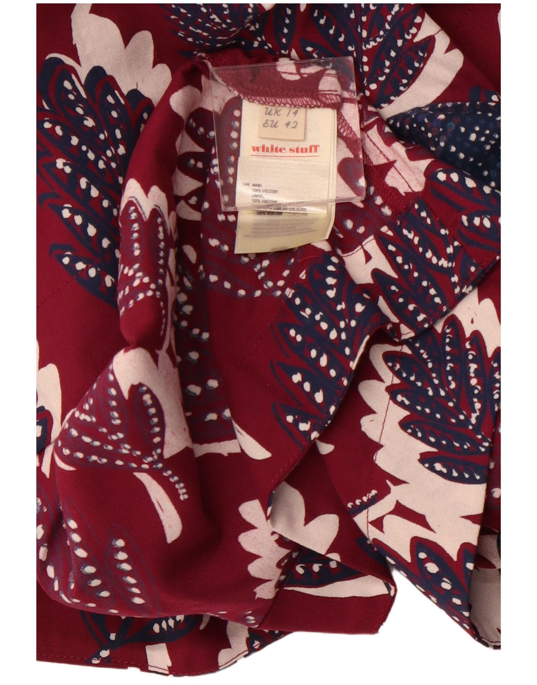 WHITE STUFF Ženska suknja A-kroja UK 14 Large W34 Ružičasta cvjetna viskoza