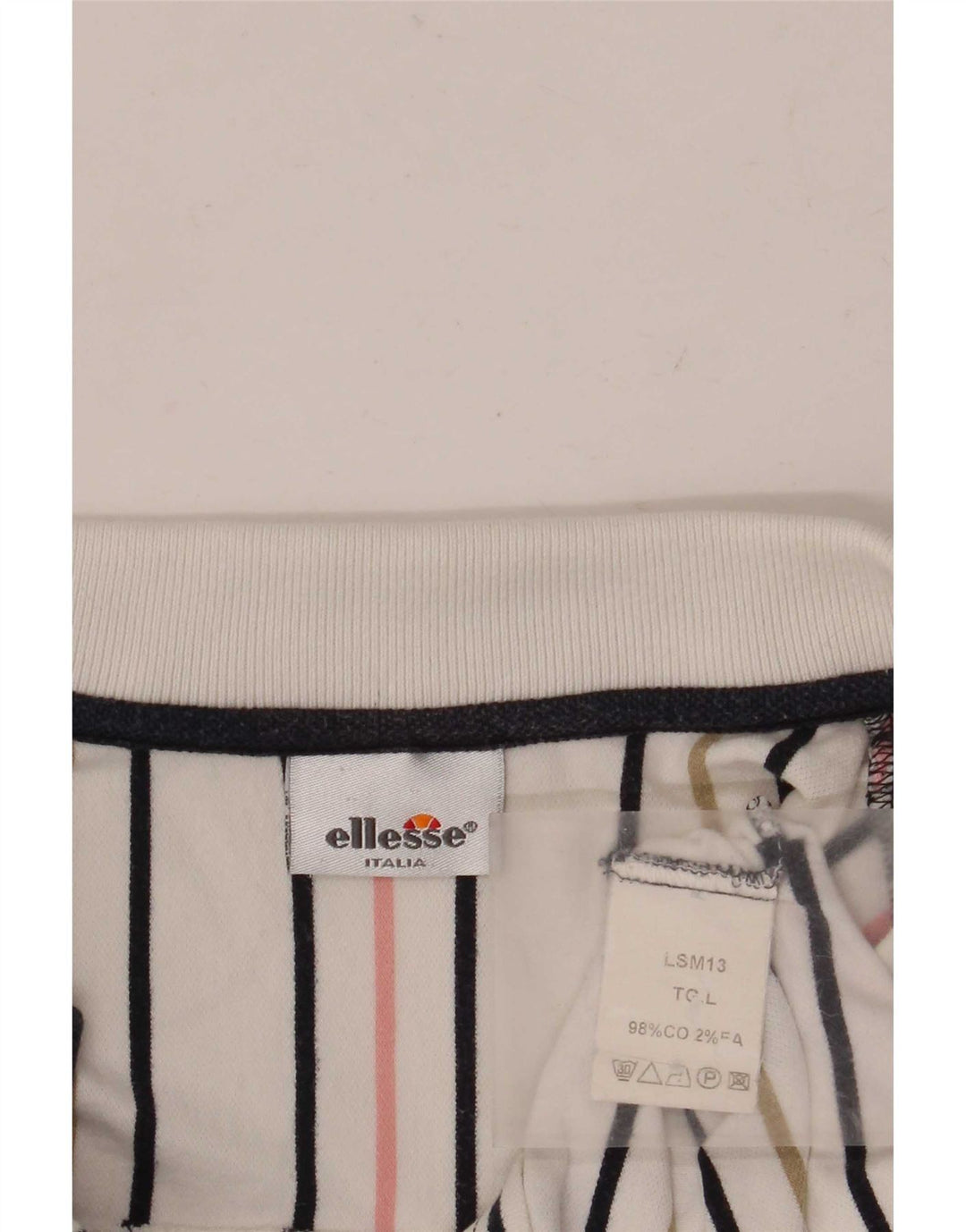 Ellesse muška polo majica velika bijela prugasta pamuk