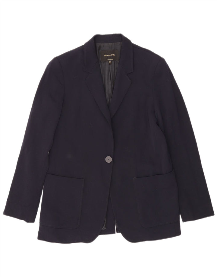 Massimo Dutti Ženska jakna sa blejzerom s 1 gumbom EU 38 Mala tamnoplava poliester