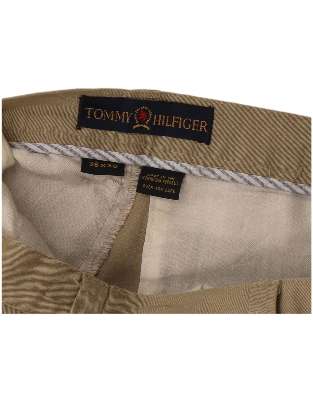 Tommy Hilfiger muške chino hlače s klinovima W36 L30 kaki
