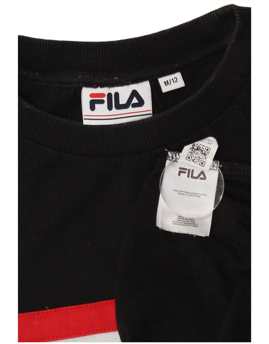 Fila ženski džemper s grafičkim motivima UK 12 srednje crne boje