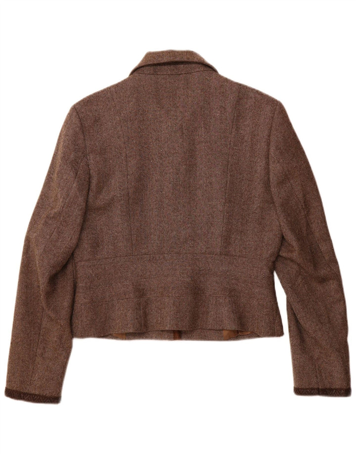 Seventy ženski kratki sako sako IT 48 XL smeđa vuna riblja kost