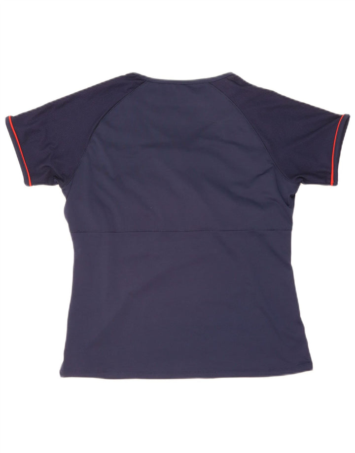 Fila ženska majica kratkih rukava UK 14 Srednji tamnoplavi poliester