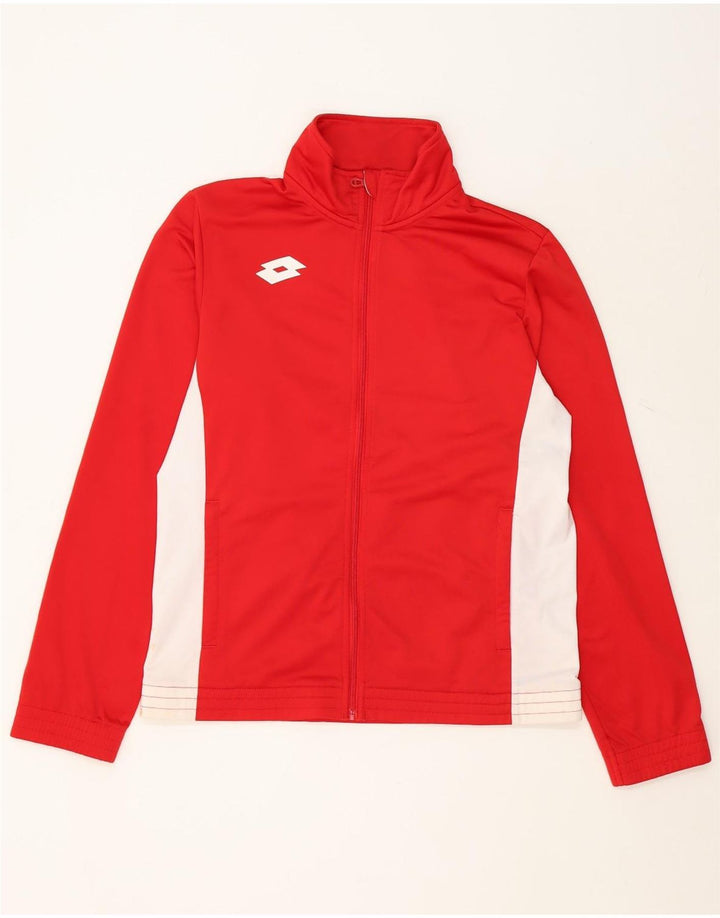 LOTTO Mens Tracksuit Top Jacket Medium Red Colourblock Vintage Lotto and Second-Hand Lotto from Messina Hembry 