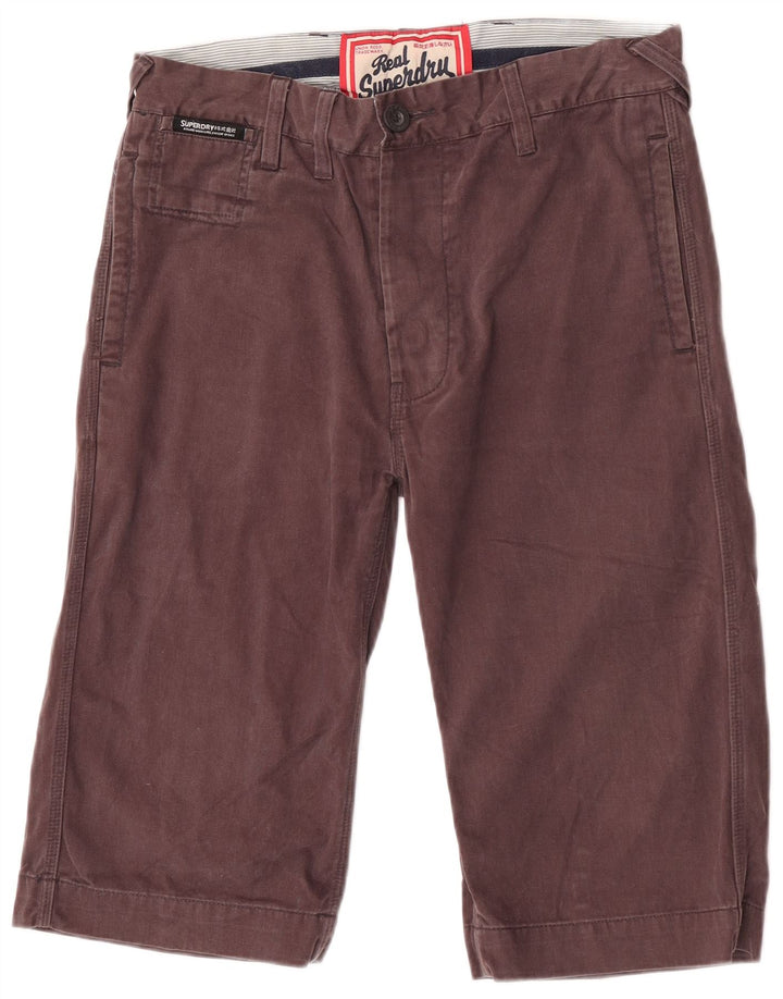 Superdry muške chino kratke hlače W30 srednje smeđi pamuk