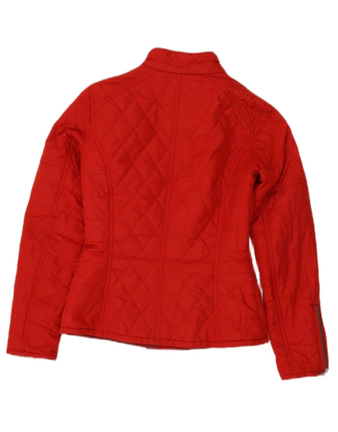 BARBOUR Womens Quilted Jacket UK 8 Small Red Polyester