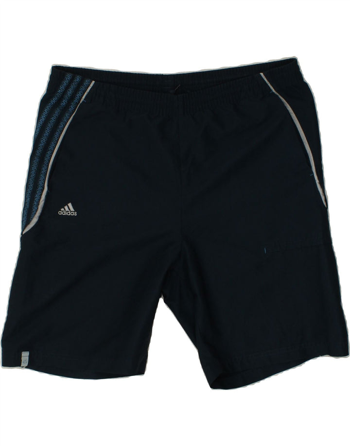 ADIDAS Mens Sport Shorts Medium  Navy Blue Polyester Vintage Adidas and Second-Hand Adidas from Messina Hembry 