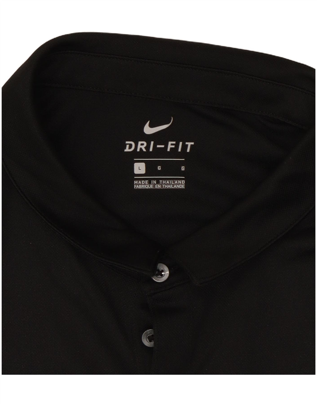 NIKE Mens Dri Fit Polo Shirt Large Black Colourblock