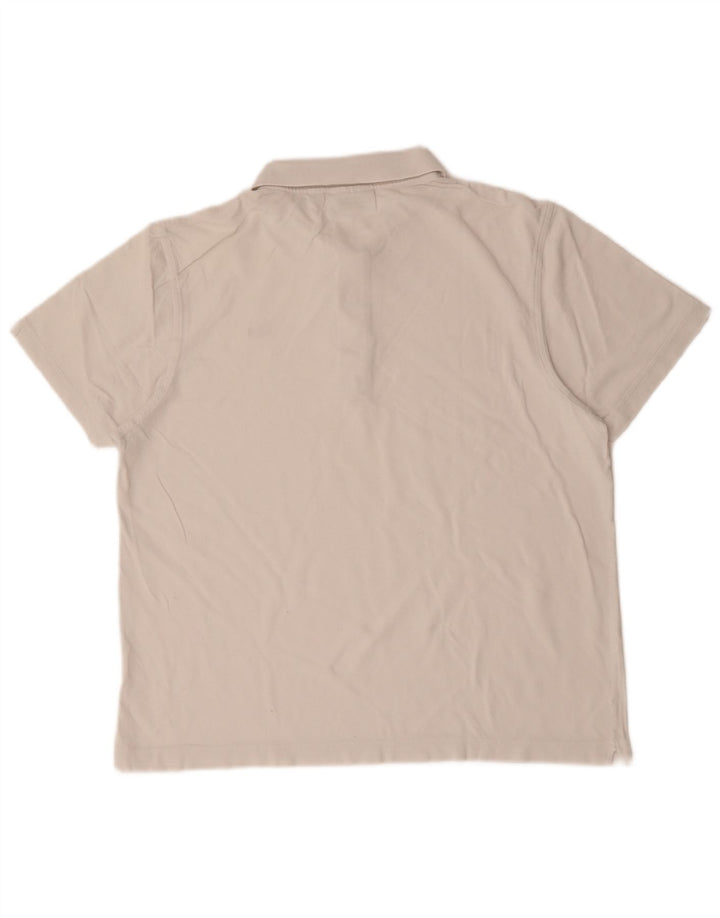 LACOSTE Mens Polo Shirt Size 6 XL White Cotton