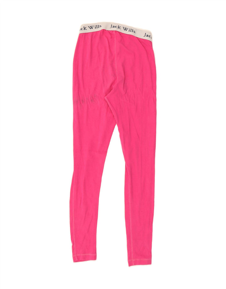 JACK WILLS Womens Graphic Leggings UK 10 Small Pink Vintage Jack Wills and Second-Hand Jack Wills from Messina Hembry 