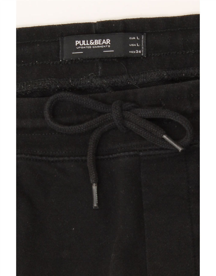 Velike crne muške sportske kratke hlače Pull & Bear