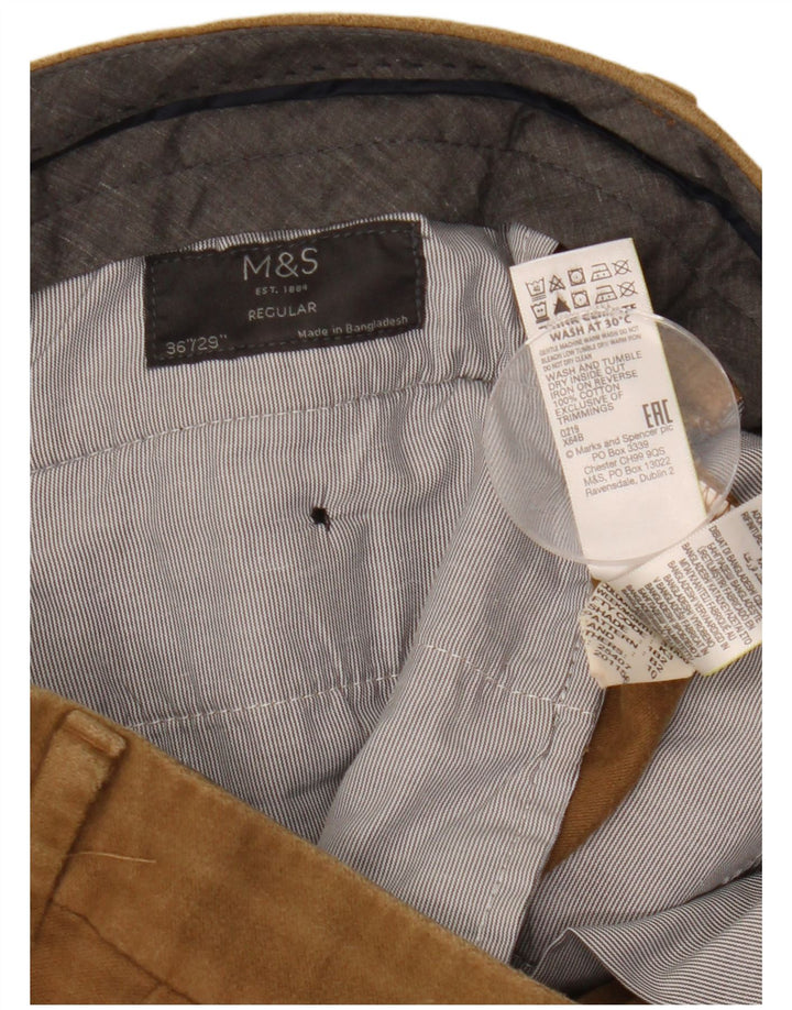 Marks & Spencer muške obične kapri hlače W36 L23 bež pamuk