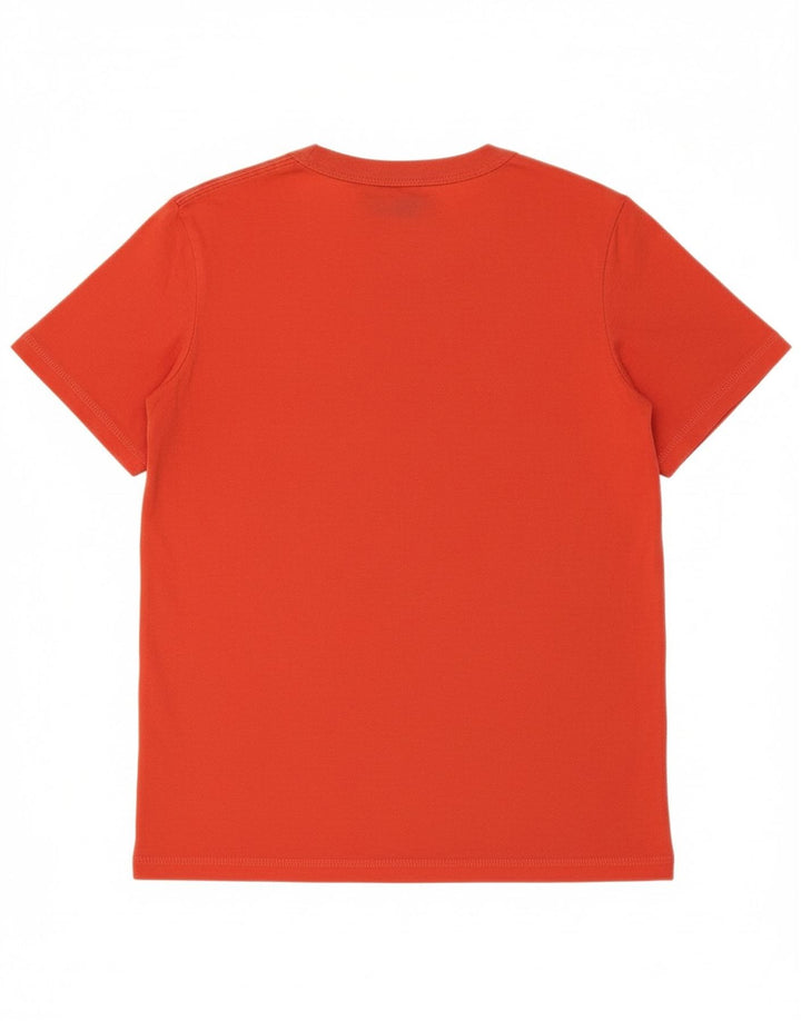 EDDIE BAUER Boys Graphic T-Shirt Top 10-11 Years Medium Orange Polyester