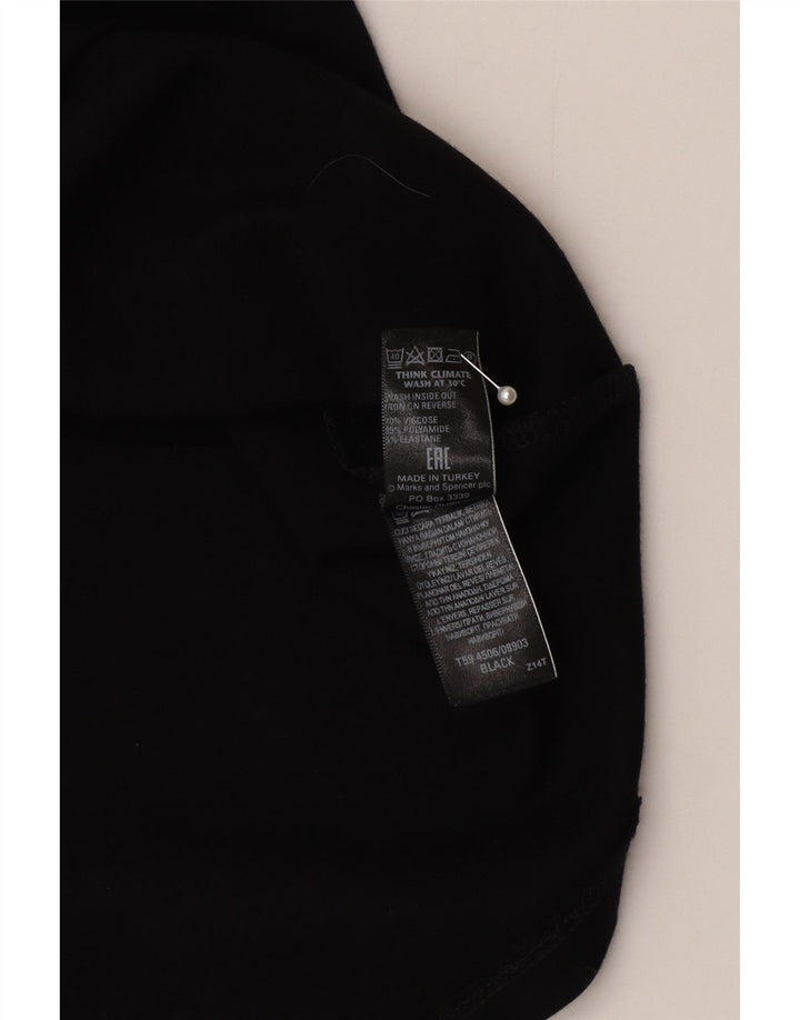 Marks & Spencer ženska mini suknja UK 14 velika W30 crna viskoza